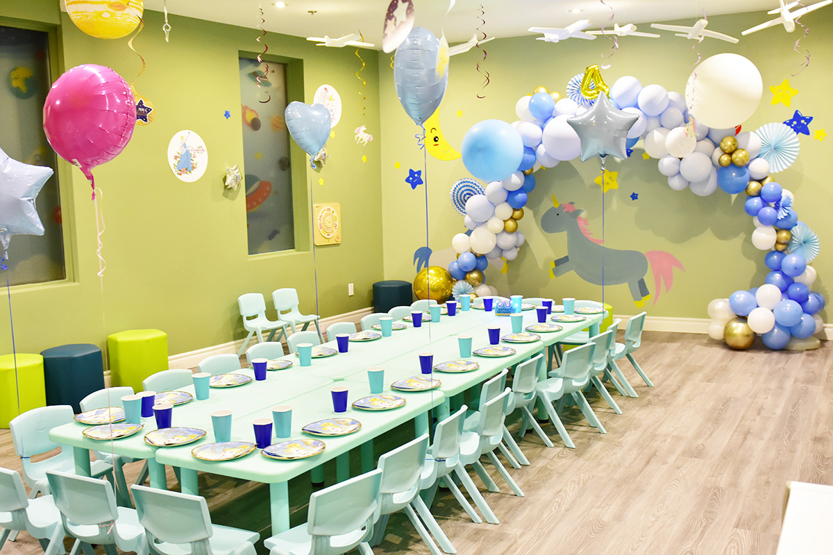 Curious island birthday party room indoor playground kid s birthday